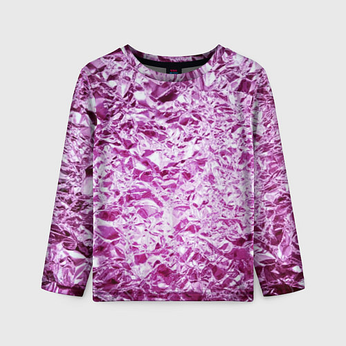 Детский лонгслив Сверкающая розовая фактура фольги / 3D-принт – фото 1