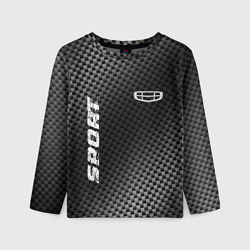 Детский лонгслив Geely sport carbon / 3D-принт – фото 1