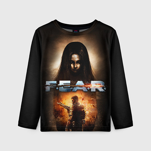 Детский лонгслив FEAR - project origin / 3D-принт – фото 1