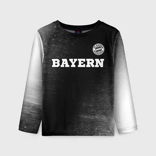 Детский лонгслив Bayern sport на темном фоне посередине / 3D-принт – фото 1