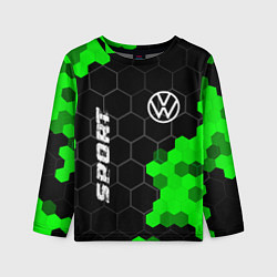 Детский лонгслив Volkswagen green sport hexagon