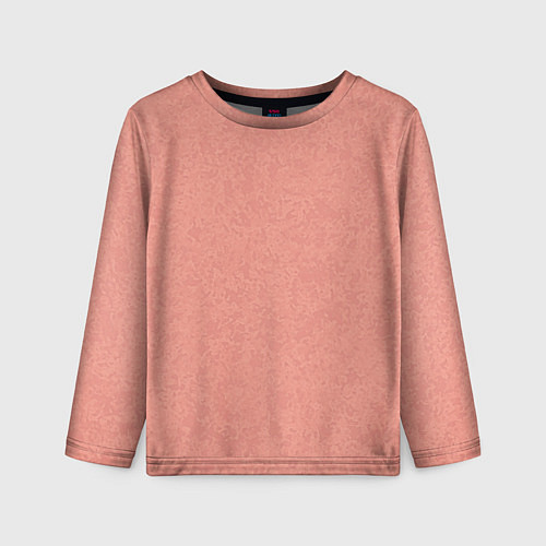 Детский лонгслив Однотонный персиковый текстура / 3D-принт – фото 1
