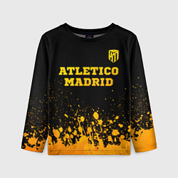 Детский лонгслив Atletico Madrid - gold gradient посередине