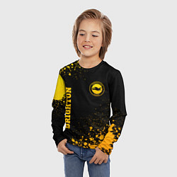 Лонгслив детский Brighton - gold gradient вертикально, цвет: 3D-принт — фото 2