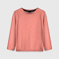 Детский лонгслив Паттерн мозаика тёмно-персиковый