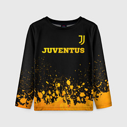 Детский лонгслив Juventus - gold gradient посередине