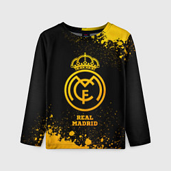 Детский лонгслив Real Madrid - gold gradient