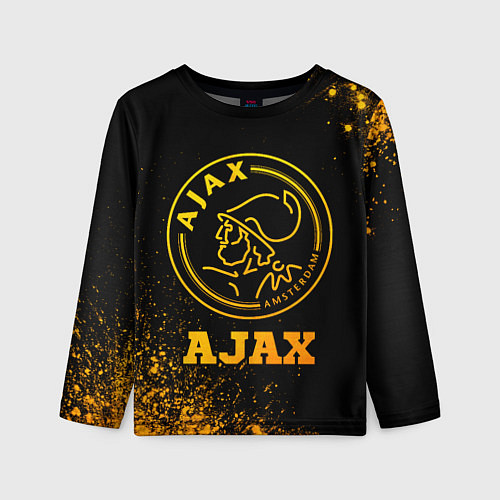 Детский лонгслив Ajax - gold gradient / 3D-принт – фото 1