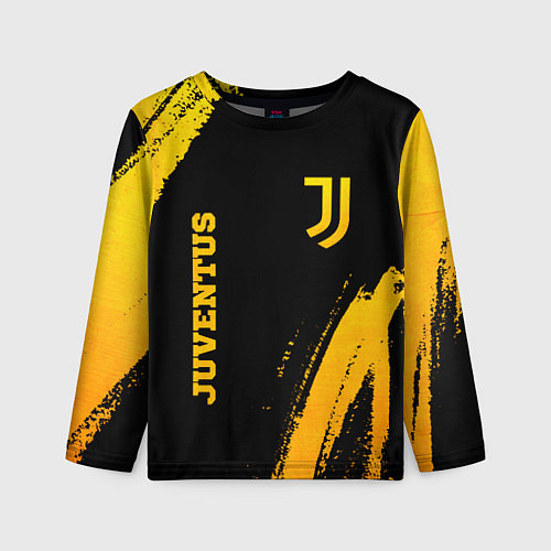 Детский лонгслив Juventus - gold gradient вертикально / 3D-принт – фото 1