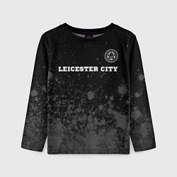 Детский лонгслив Leicester City sport на темном фоне посередине