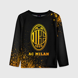 Лонгслив детский AC Milan - gold gradient, цвет: 3D-принт
