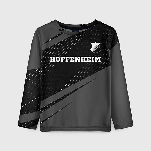 Детский лонгслив Hoffenheim sport на темном фоне посередине / 3D-принт – фото 1