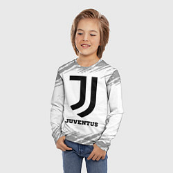 Лонгслив детский Juventus sport на светлом фоне, цвет: 3D-принт — фото 2