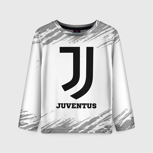 Детский лонгслив Juventus sport на светлом фоне / 3D-принт – фото 1