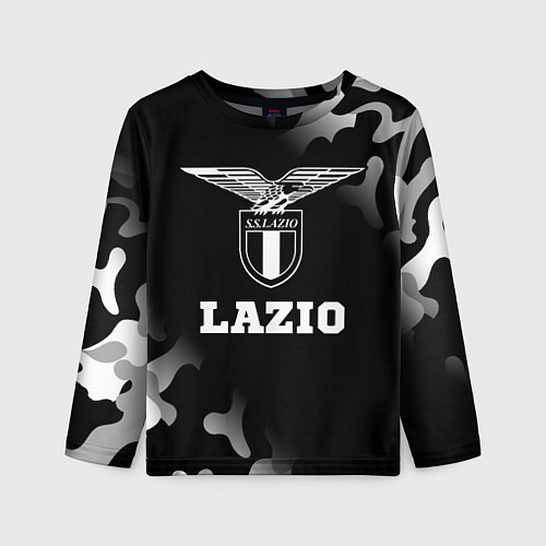 Детский лонгслив Lazio sport на темном фоне / 3D-принт – фото 1