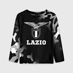 Детский лонгслив Lazio sport на темном фоне