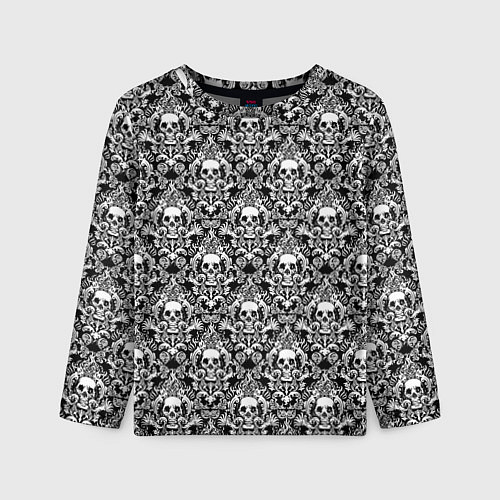 Детский лонгслив Skull patterns / 3D-принт – фото 1