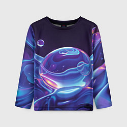 Детский лонгслив Космические мыльные пузыри