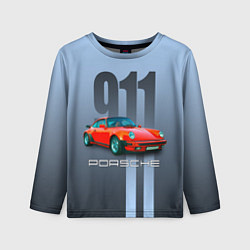 Лонгслив детский Винтажный автомобиль Porsche 911 Carrera, цвет: 3D-принт