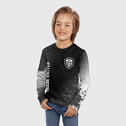 Лонгслив детский Leeds United sport на темном фоне вертикально, цвет: 3D-принт — фото 2
