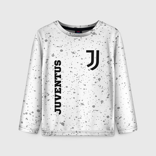 Детский лонгслив Juventus sport на светлом фоне вертикально / 3D-принт – фото 1