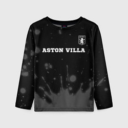 Детский лонгслив Aston Villa sport на темном фоне посередине