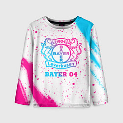 Детский лонгслив Bayer 04 neon gradient style