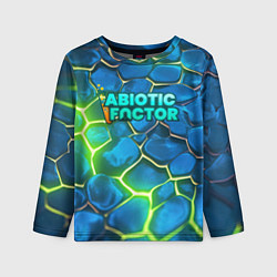 Детский лонгслив Abiotic Factor logo bright neon