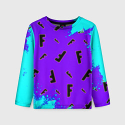 Лонгслив детский Fortnite neon steel colors epic, цвет: 3D-принт