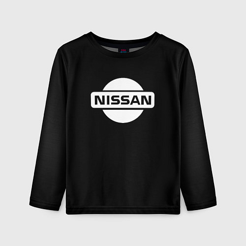 Детский лонгслив Nissan logo white / 3D-принт – фото 1