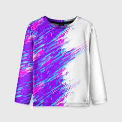 Детский лонгслив Neon glitch
