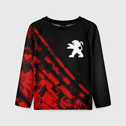 Лонгслив детский Peugeot sport grunge, цвет: 3D-принт