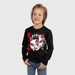 Лонгслив детский Танкиро Комодо убийца демонов, цвет: 3D-принт — фото 2