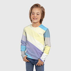 Лонгслив детский Паттерн цветные волны - color waves, цвет: 3D-принт — фото 2