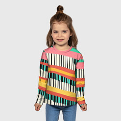 Лонгслив детский Пиянино, цвет: 3D-принт — фото 2
