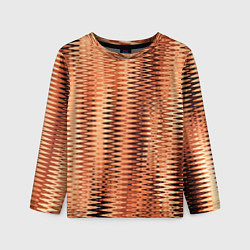 Детский лонгслив Коричневый абстрактные полосы