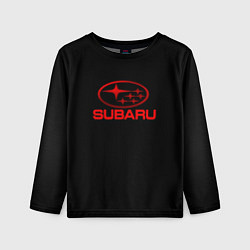 Лонгслив детский Subaru red logo, цвет: 3D-принт