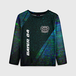 Лонгслив детский Bayer 04 glitch blue, цвет: 3D-принт