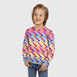 Лонгслив детский Тетрис импровизированный, цвет: 3D-принт — фото 2