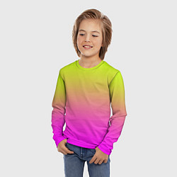 Лонгслив детский Градиент яркий, цвет: 3D-принт — фото 2