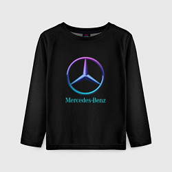 Детский лонгслив Mercedes neon logo