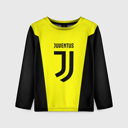 Лонгслив детский Juventus sport geometry yellow, цвет: 3D-принт