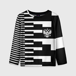 Лонгслив детский Россия геометрия, цвет: 3D-принт