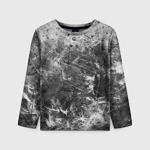 Детский лонгслив Абстракция - серый дым / 3D-принт – фото 1