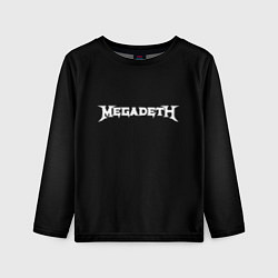 Лонгслив детский Megadeth logo white, цвет: 3D-принт