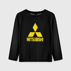 Лонгслив детский Mitsubishi logo yelow, цвет: 3D-принт