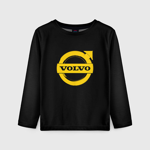 Детский лонгслив Volvo yellow logo / 3D-принт – фото 1