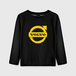 Детский лонгслив Volvo yellow logo