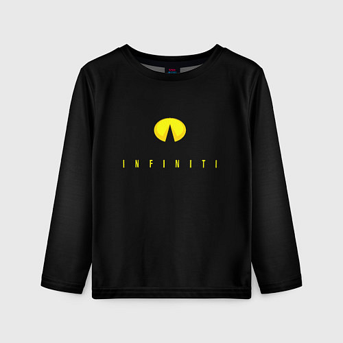 Детский лонгслив Infiniti logo yellow / 3D-принт – фото 1