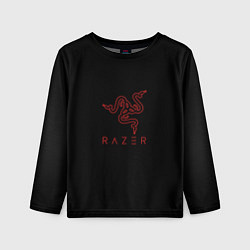 Детский лонгслив Razer red logo